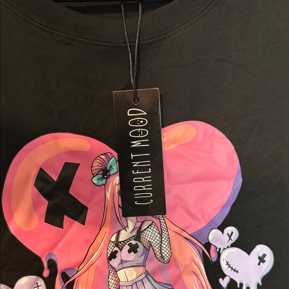 Current Mood Anime Girl Graphic Baby Tee - Picture 4 of 6